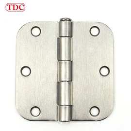 外贸跨境原厂圆角3.5寸平开抽芯合页镍拉丝 门窗五金配件铰链合页