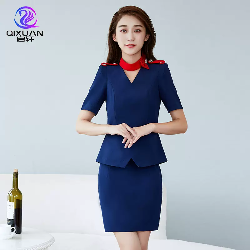 空姐职业套装女款售楼处工装高端气质酒店前台珠宝店美容院工作服