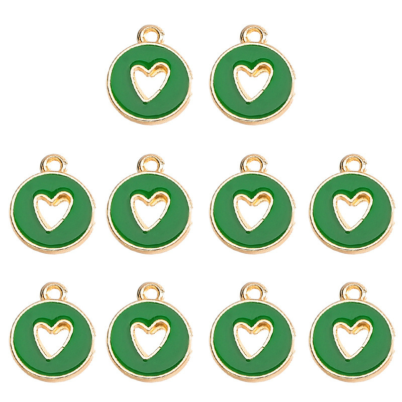 20 PCS/Package 12 * 14mm Alloy Multicolor Peach Heart Shape Pendant DIY Jewelry Accessories Bracelets Necklace display picture 11