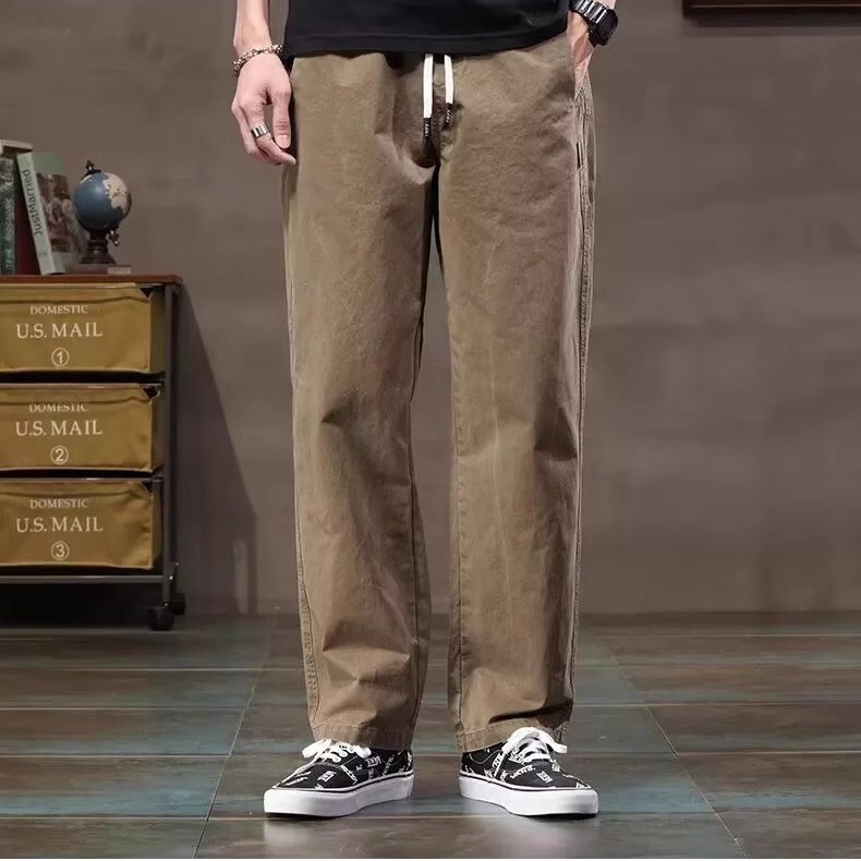 New American-Style Cargo Pants for Men, Summer Thin Straight Loose Durable Long Pants, Wide-Leg Casual Trendy Brand Pants New American-Style Cargo Pants for Men, Summer Thin Straight Loose Durable Long Pants, Wide-Leg Casual Trendy Brand Pants