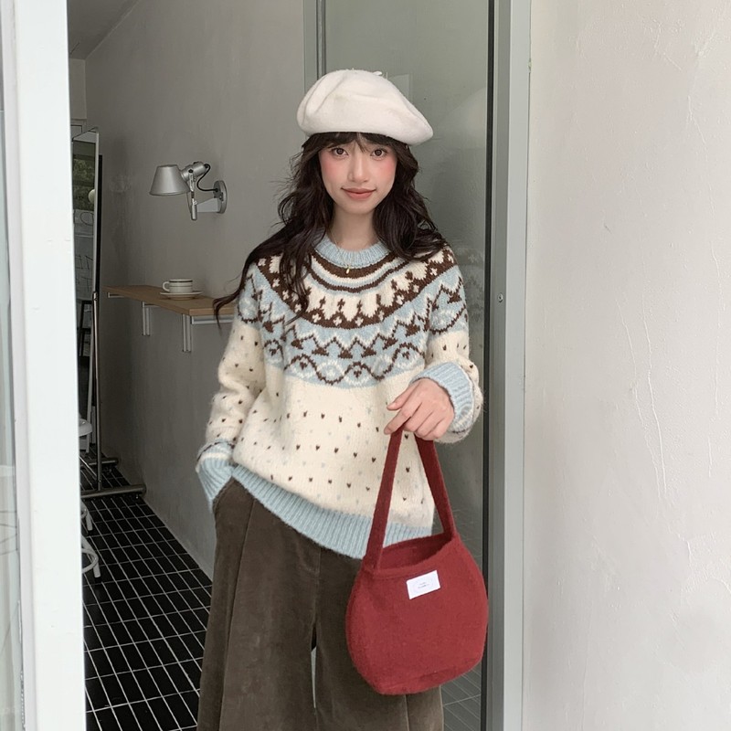 2025新款韩系针织小拎包秋冬百搭ins纯色毛线包手提包女纯色|undefined