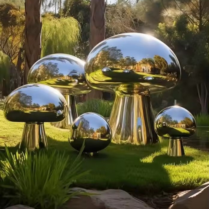 Скульптура завода из нержавеющей стали