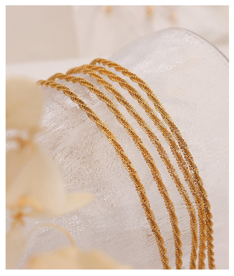 Fashion Ornament Leg Chain Cauliflower Sparkling Summer Anklet Titanium Steel 18K Gold