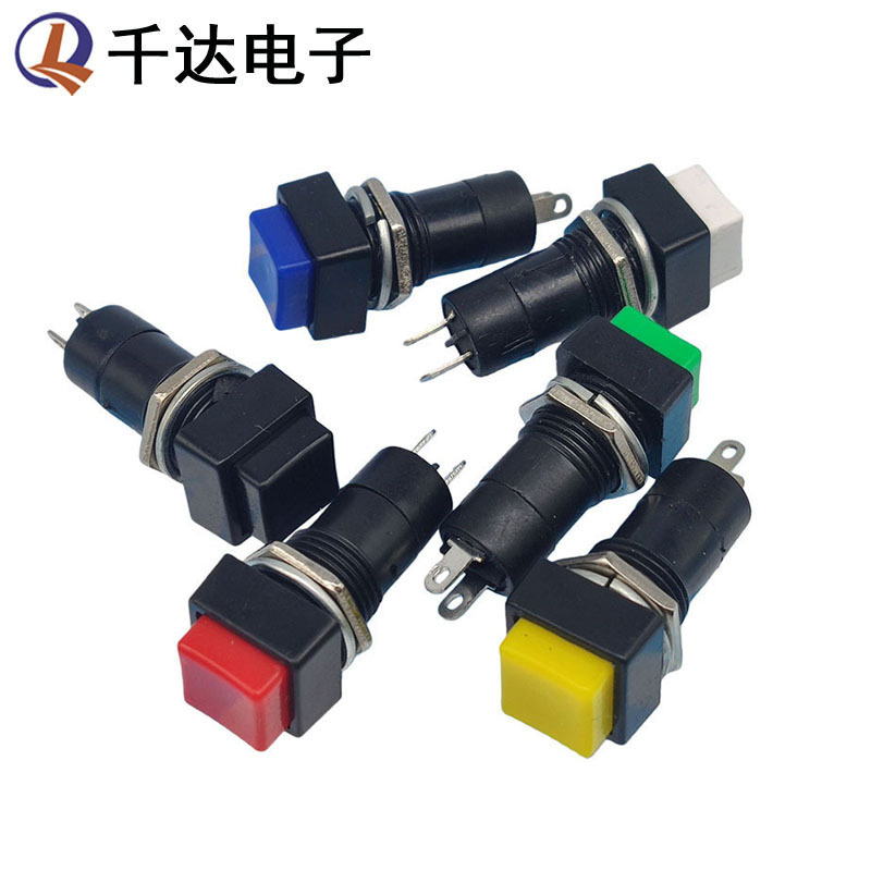 Pbs-12A Self-Locking Pbs-12B Lock-Free 12mm Upper and Lower Round Button Switch Reset Self-Locking Red, Green, Yellow and White