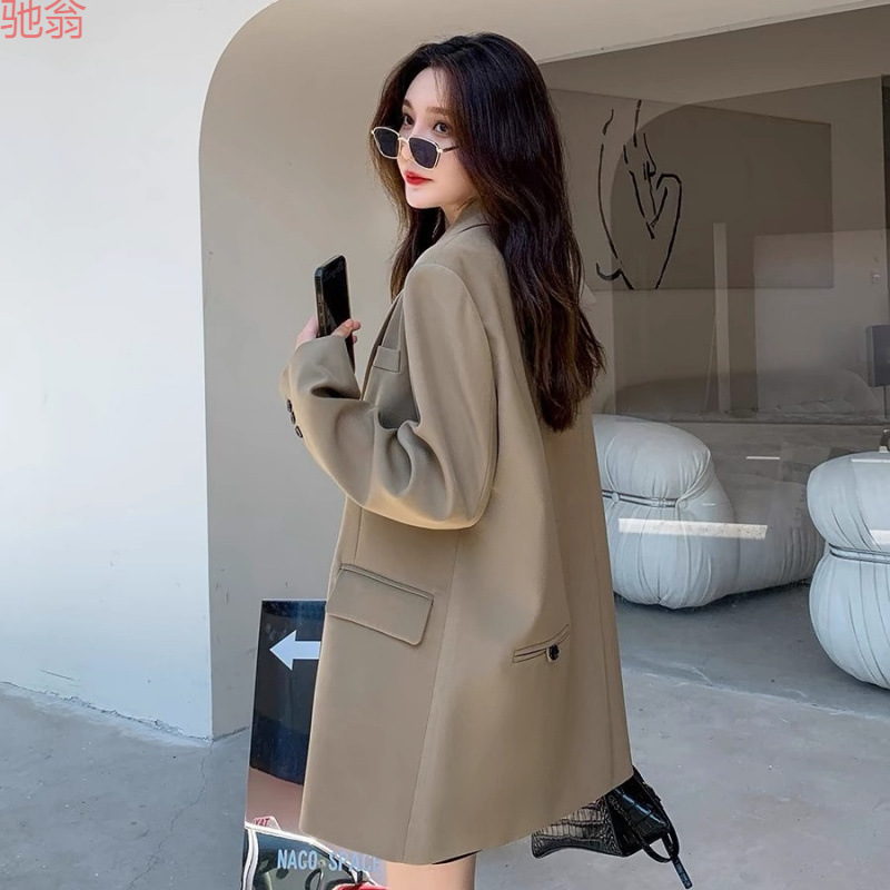 Y9Z2023 Spring and Autumn New Suit Jacket Female Niche Design Korean Style Rear Split Casual Loose Small Suit