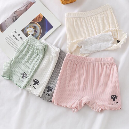 Girls 'safety pants, thin modal leggings, anti-exposure, medium and large children, pure cotton insurance pants, shorts, and small children.