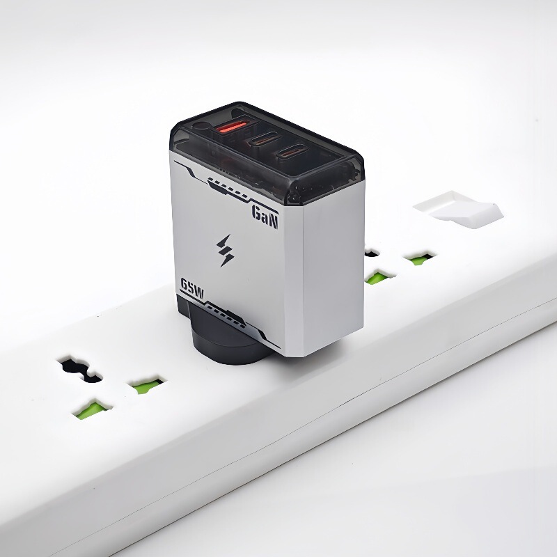 High Quality Power Adapter 65W 3 Port USB C Wall Charger Qc3.0 Pd Fast Charging