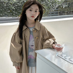 Girls' Coat Autumn Coat Baby 2025 New Korean Style Western Style Children's Internet Trendy Cardigan Spring and Autumn Children's Trendy