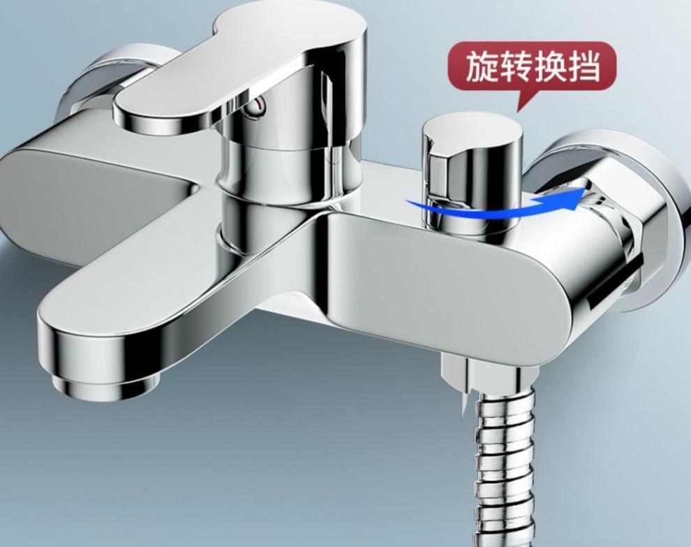 All-copper shower faucet, mixing valve, bathtub shower, rain shower head set, bathroom three-in-one cold and hot water faucet, cross-border Application Scenario