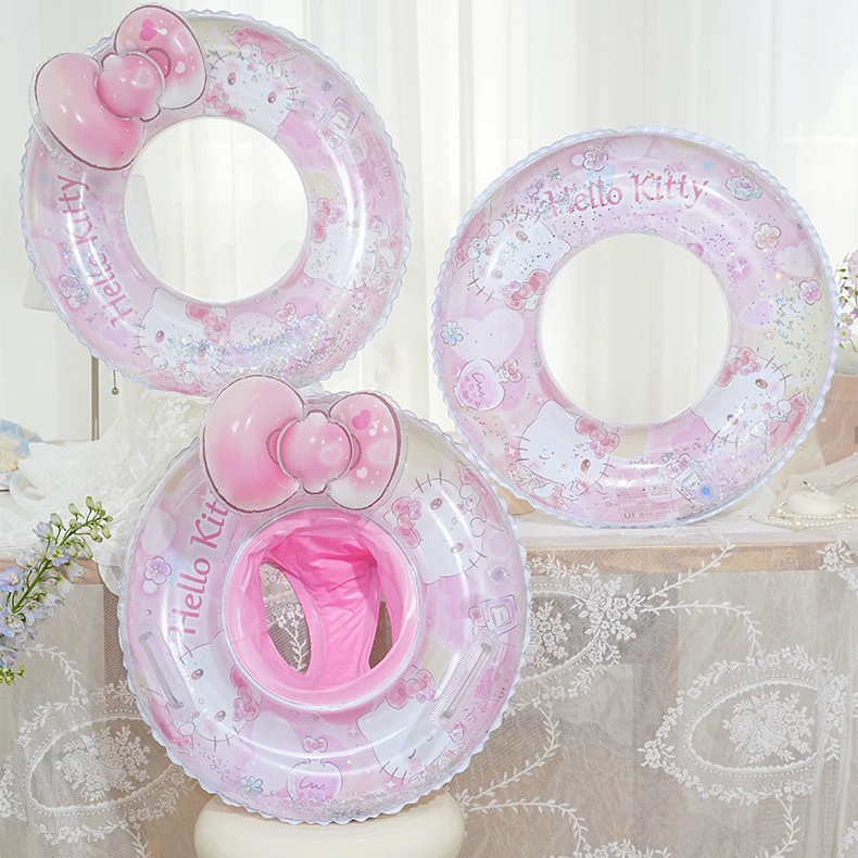 Sanrio, genuine nail sequins, children's inflatable swimming ring PVC, increased thickness