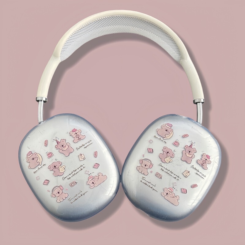 アニメ透明適用アップルAirPods Maxヘッドセットbluetoothヘッドセット保護カバーソフトケースかわいいシンプル|undefined