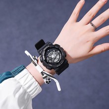 双显防水夜光电子表男高中学生女生初中闺蜜小众in高颜值多功能表