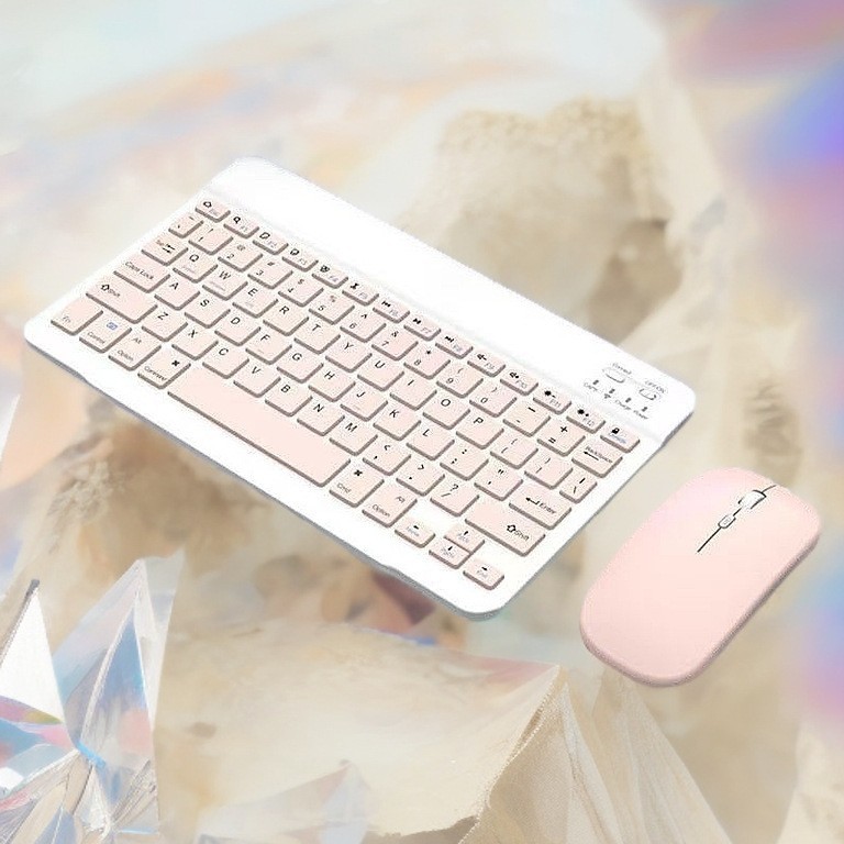 タイピングオフィスbluetoothワイヤレスキーボード薄型ポータブルノートブック携帯電話外付けキーマウスセット低音|undefined