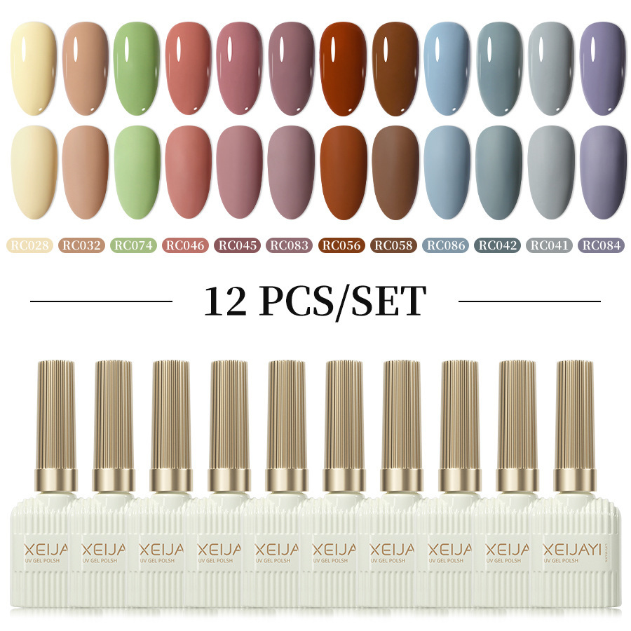 Xianjiayi 102 color nail polish glue new suit phototherapy glue popular online 12 color suit solid and lasting nail salon