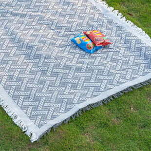 [Cross-Border Supply] T-Shaped Picnic Mat Moisture-Proof Mat Picnic Cloth Outdoor Camping Style Blanket White Blanket Beach Mat