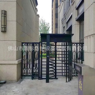 小区业主出入转闸闸门 钢制喷涂黑色全高旋转电动門 栅栏衮动匝-阿里巴巴