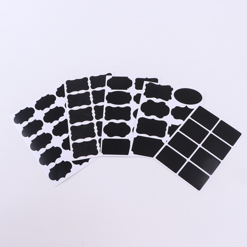 Black matte sticker label blackboard paper waterproof erasable glass bottle seasoning label paste matte film waterproof