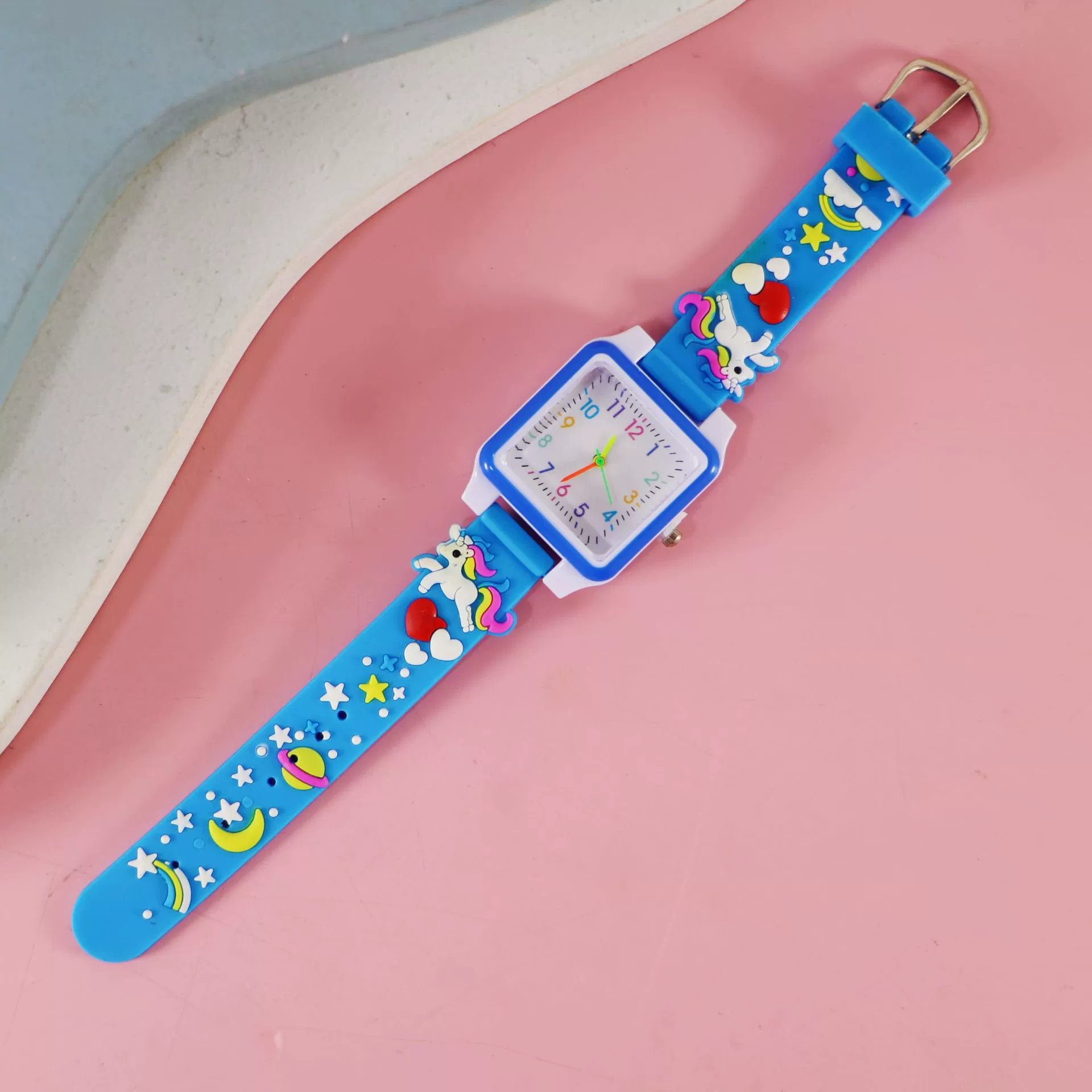 Silicone children's watch with gears, children's quartz watches