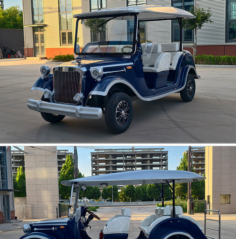 8-Seater Electric Sightseeing Car for Tourist Areas, Real Estate Sales Offices, House Viewings, Hotel Receptions, and Vintage Car Tours