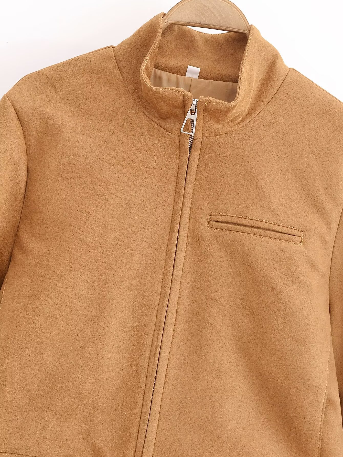 Abbigliamento donna autunno e inverno 2024 nuova moda di strada casual giacca con collo alto_voghion.com