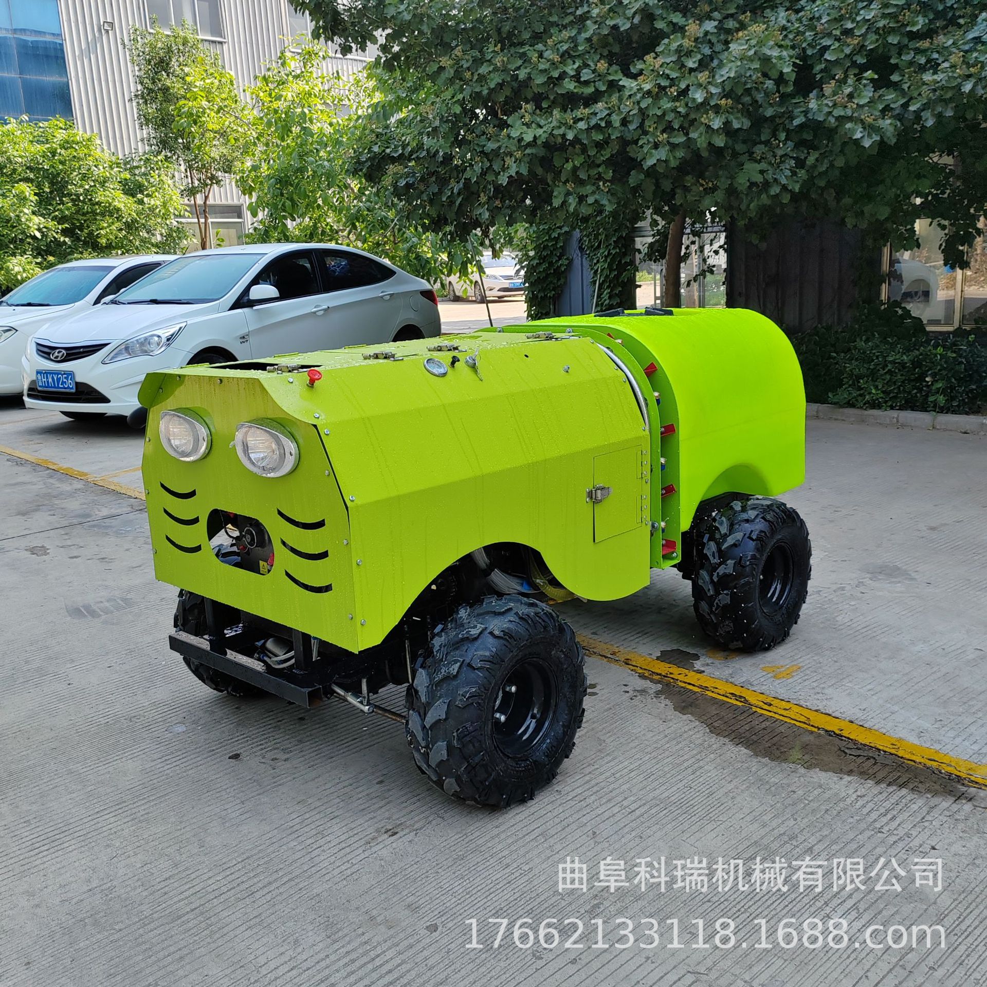 远程遥控四轮打药机 科瑞牌新型果树弥雾机 自动转向柴油喷雾机