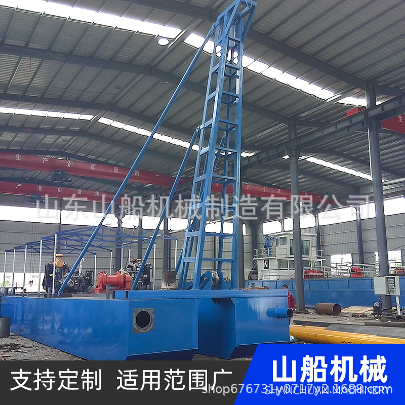 厂家定制射吸抽沙船河道挖沙船管道式挖沙船疏浚设备射吸式抽沙船