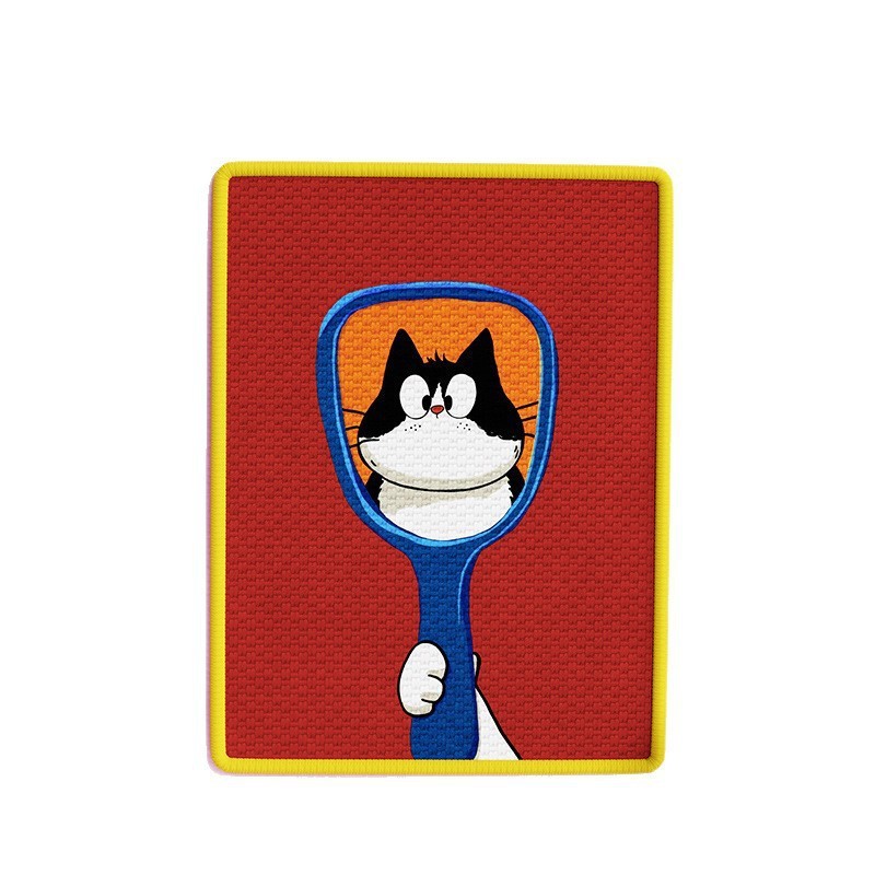 剑麻猫抓板卡通贴墙立式不掉屑猫爪板耐磨耐抓护门护沙发剑麻垫子|undefined