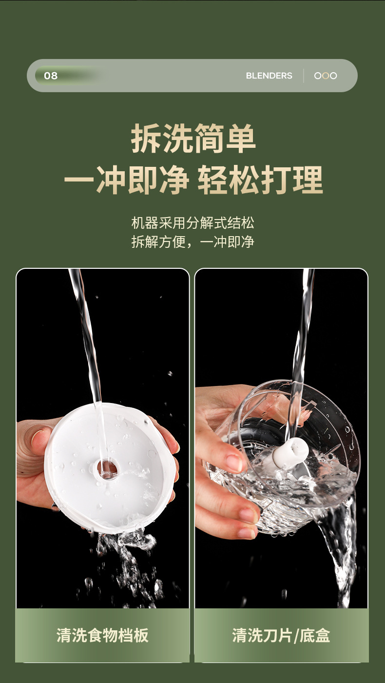 Electric Food Processor Mini Kitchen Garlic Sauce Mixer Baby Food Meat Grinder Household Multifunctional Garlic Crusher