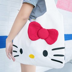 日本の同じタイプのかわいいアニメktキャンバスのショルダーバッグの収納カバン