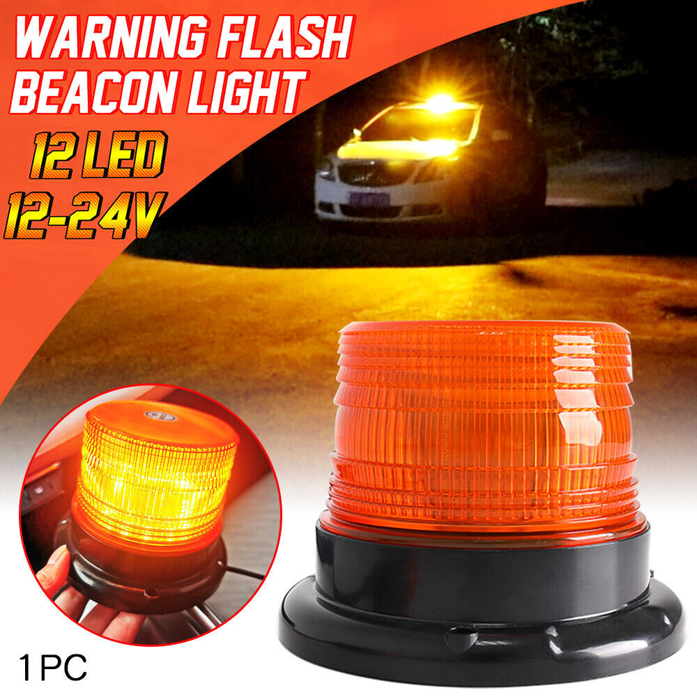Transfronterizo 12LED lámpara de advertencia de detonación del vehículo para ingeniería de camiones elevadores luz amarilla luz de baliza superior image 1