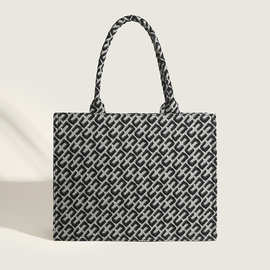 2023秋冬新款女包百搭女士通勤托特包大容量花手提包马蹄印手挽包