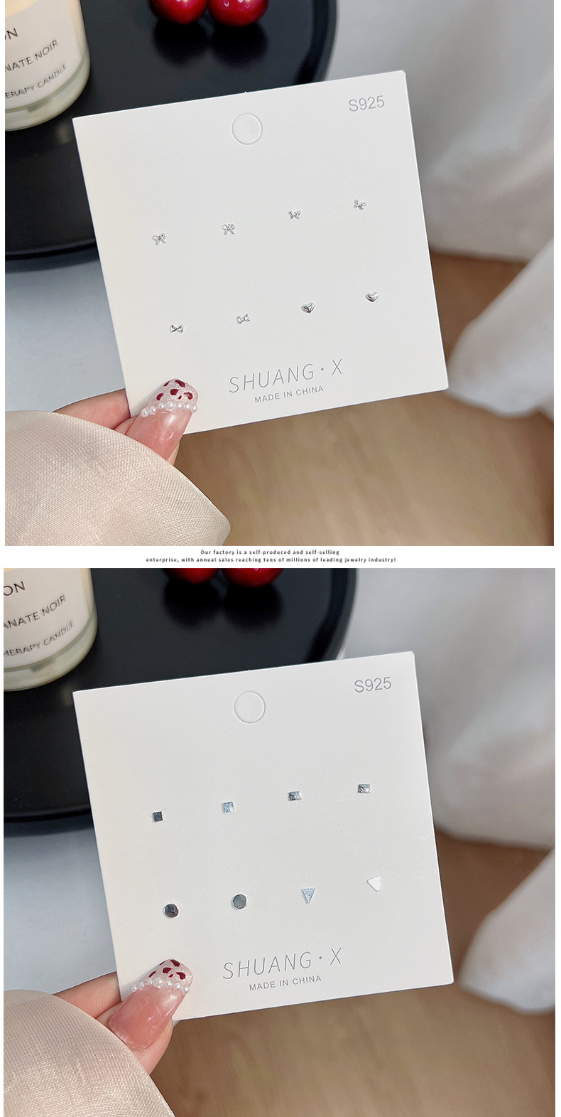 Simple Style Flower Copper Plating Ear Studs 6 Pieces