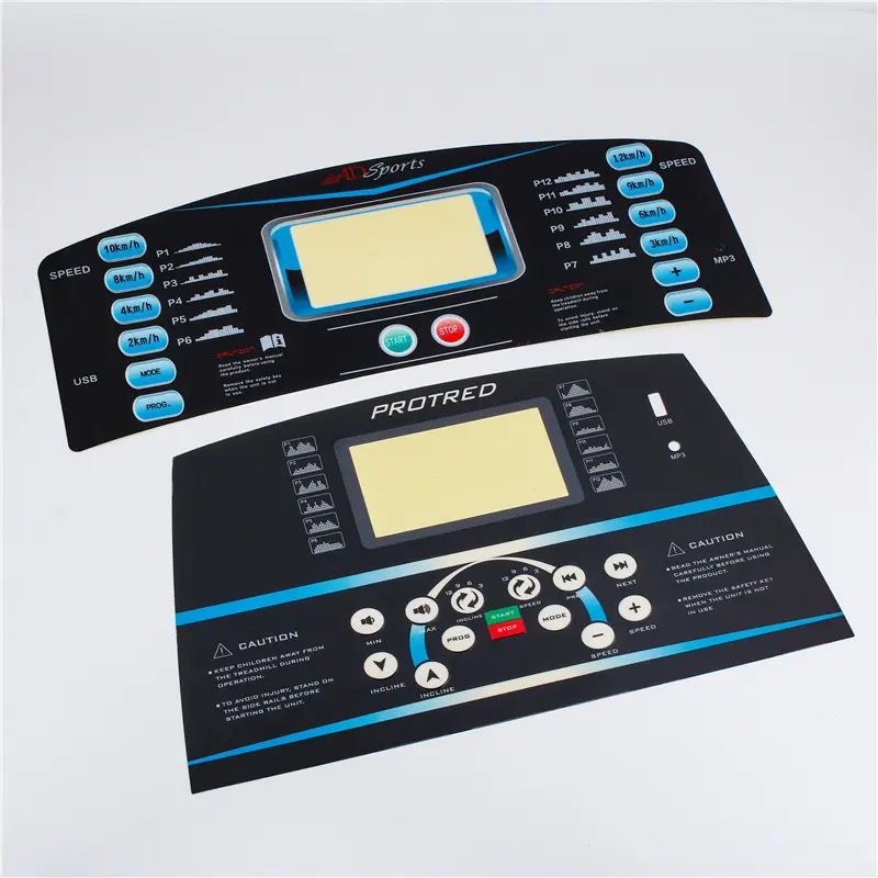 丝印PET遥控器控制面板透明pvc面贴铭牌磨砂PC按键薄膜面板标牌