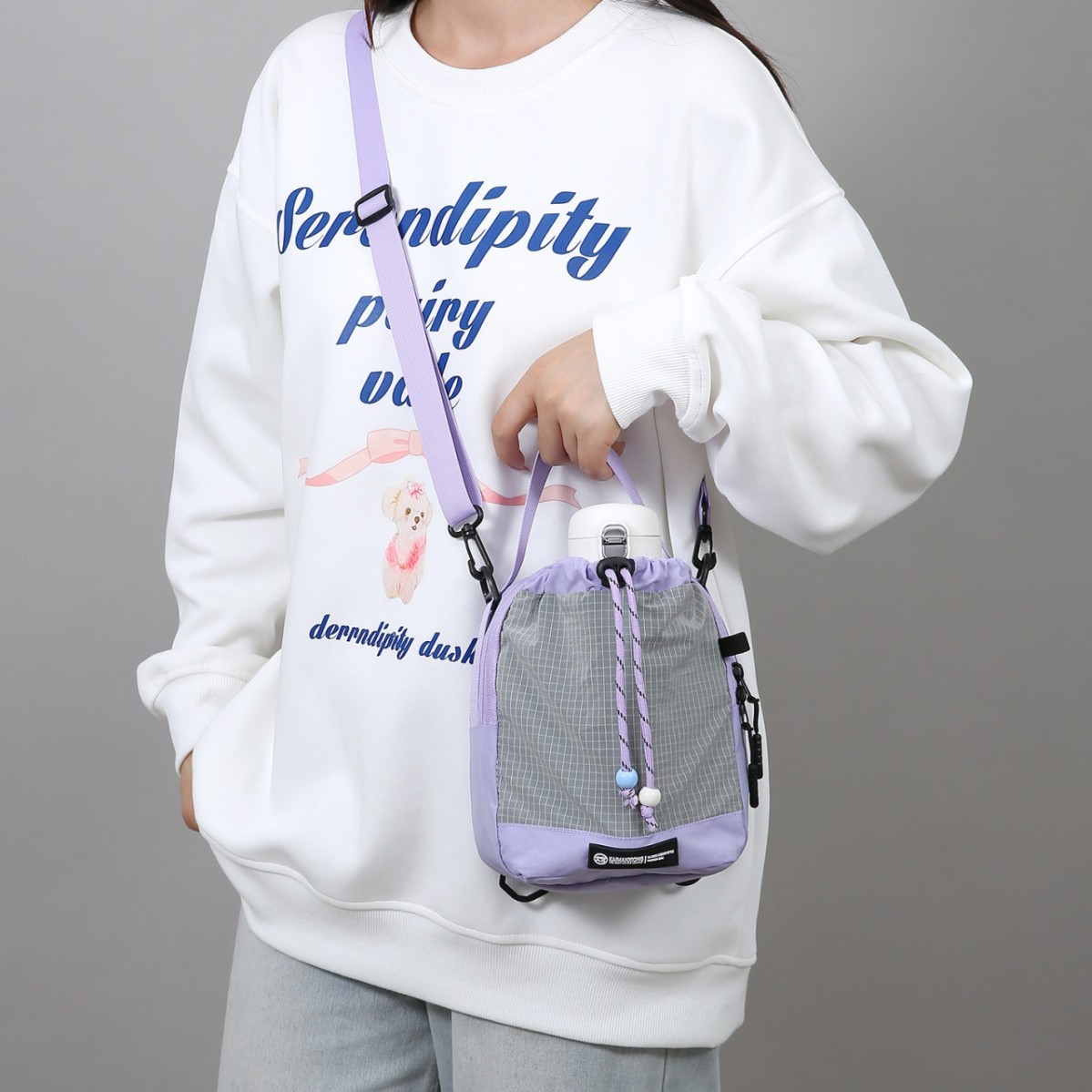 2026 New Multifunctional Backpack Korean Style Fashion Crossbody Bag Nylon Waterproof Outdoor Sports Mobile Phone Bag for Men and Women