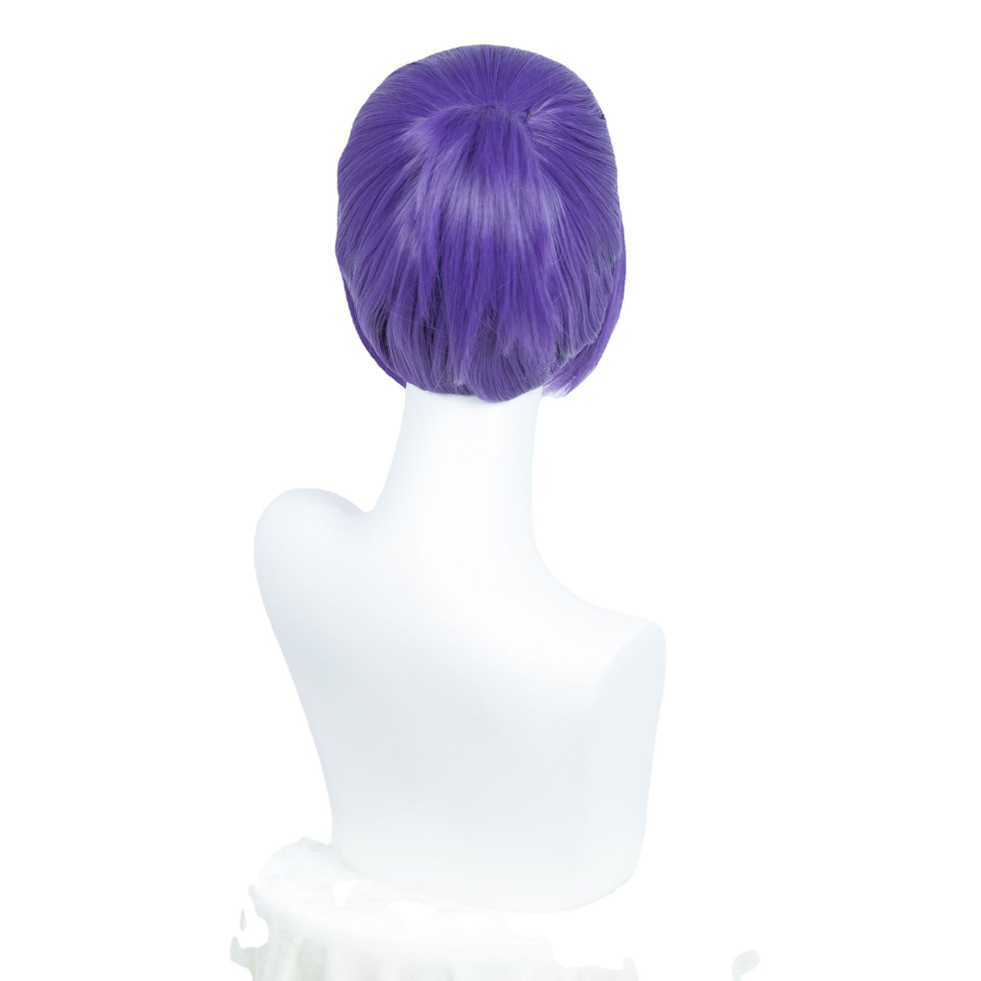 Blue Prison Royal Shadow Ling Wang cos Peluca púrpura Una pieza de cabello peinado medio anime cos pelo falso