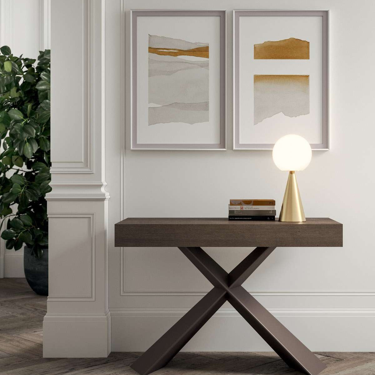 Mesa de comedor multifuncional invisible y plegable pequeño apartamento casa sin espacio mesa de porche telescópica color nogal negro