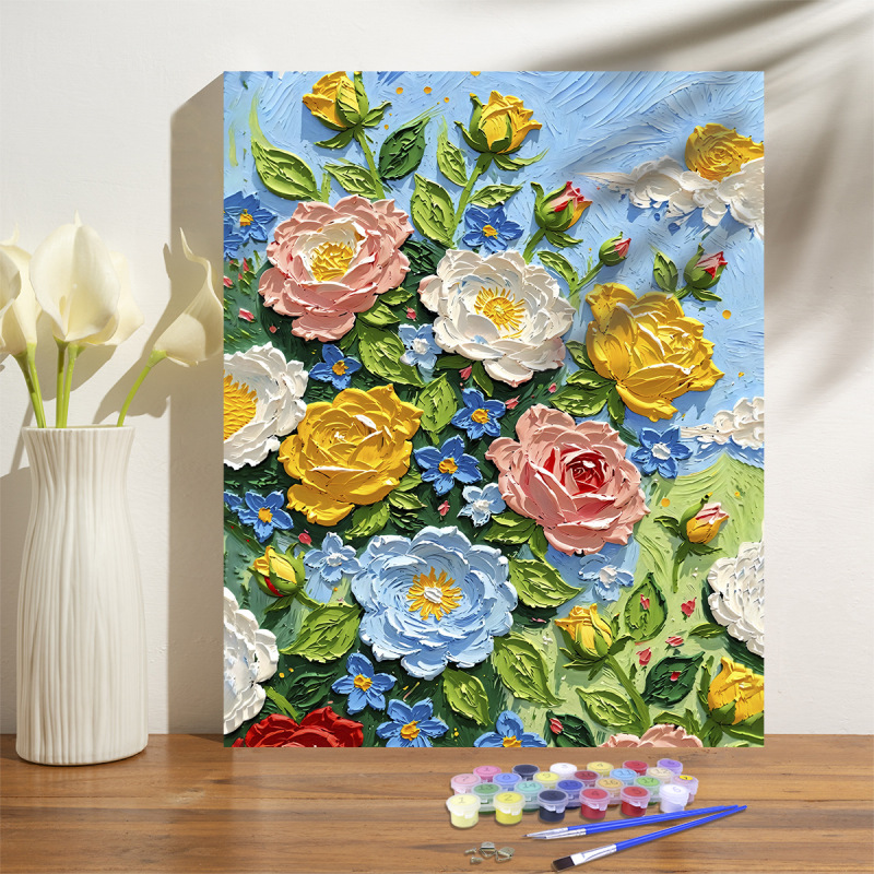 デジタル油絵diy油絵diy塗り絵油彩デジタル油絵バッチ油彩画デジタル画装飾画|undefined