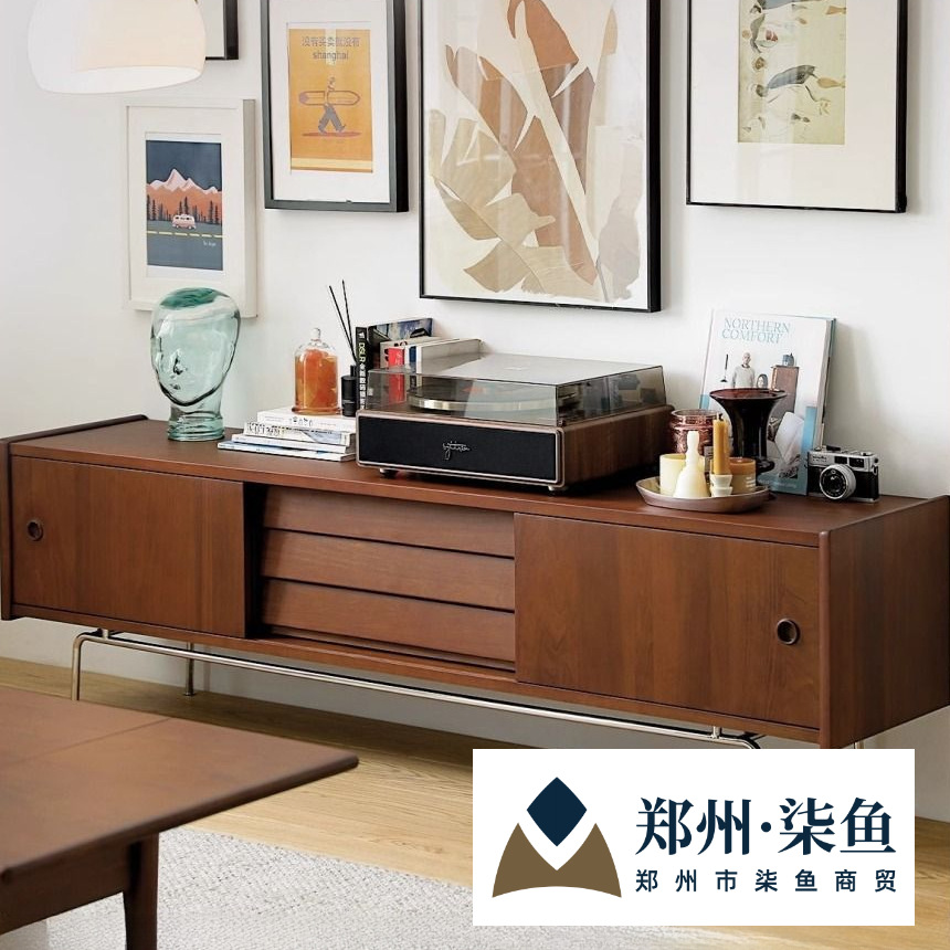 Medieval Solid Wood Tv Cabinet Nordic Retro Wall Cabinet Coffee Table Combination Small Apartment Living Room Japanese Furniture Tv Cabinet