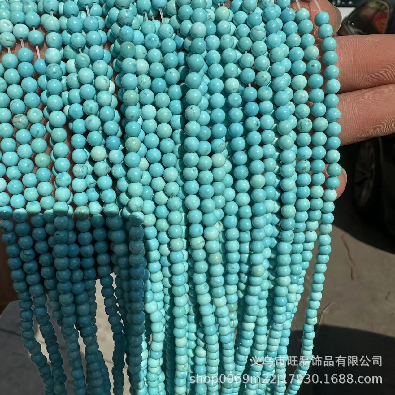 Wang Lei blue turquoise loose beads high porcelain blue turquoise beads diy star moon bodhi jewelry accessories wholesale