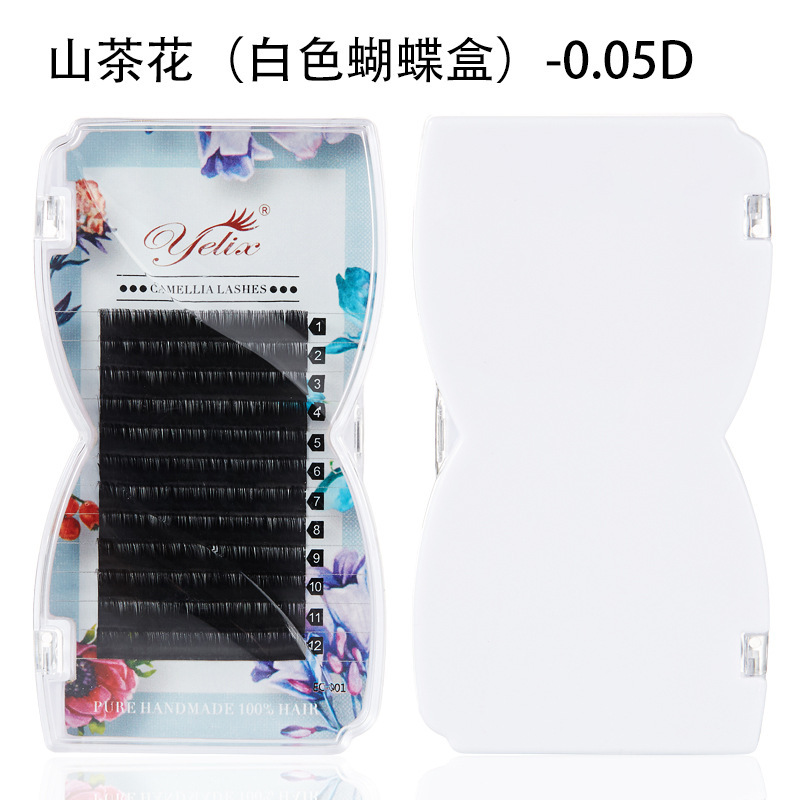 Fábrica de 0.07 pestañas de ojos naturales al por mayor de gran capacidad densa un segundo pestañas florecientes camellia pestañas falsas