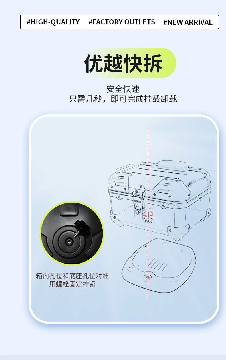 Wanlihao is compatible with Maverick NXL electric vehicle motorcycle tail box, password box, trunk, and large-capacity battery box