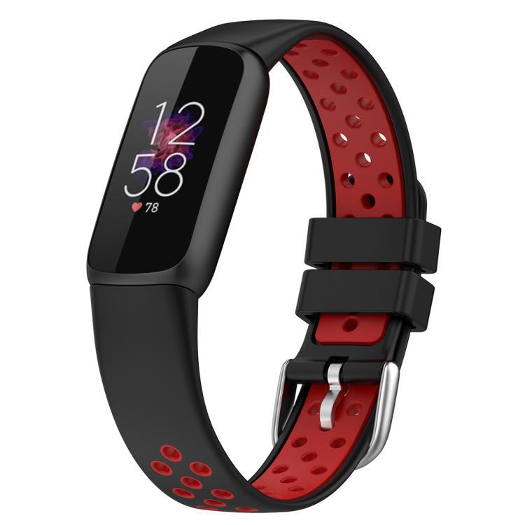 Correa de silicona bicolor transpirable xDfind para Fitbit Luxe