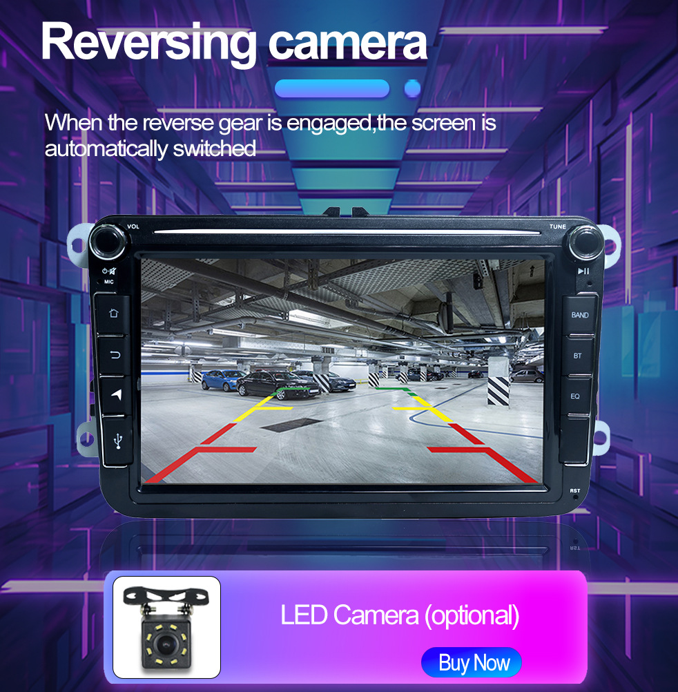 Suitable for 8-inch Volkswagen dedicated Android car navigation GPS Bluetooth HD reversing image wireless carpla