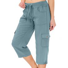P 76572 Casual Drawstring Cargo Hiking Pants ��װ���ɽ��