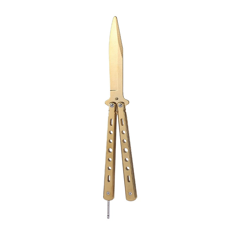 Butterfly (Balisong) Trainer Knife — Non-Sharp Practice Trainer, Multi-Color Tips