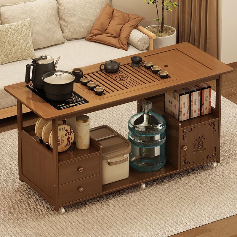 Mesa de té móvil pequeña mesa de té doméstica hervidor de agua integral gabinete de té coche de té mesa de té sofá set de té