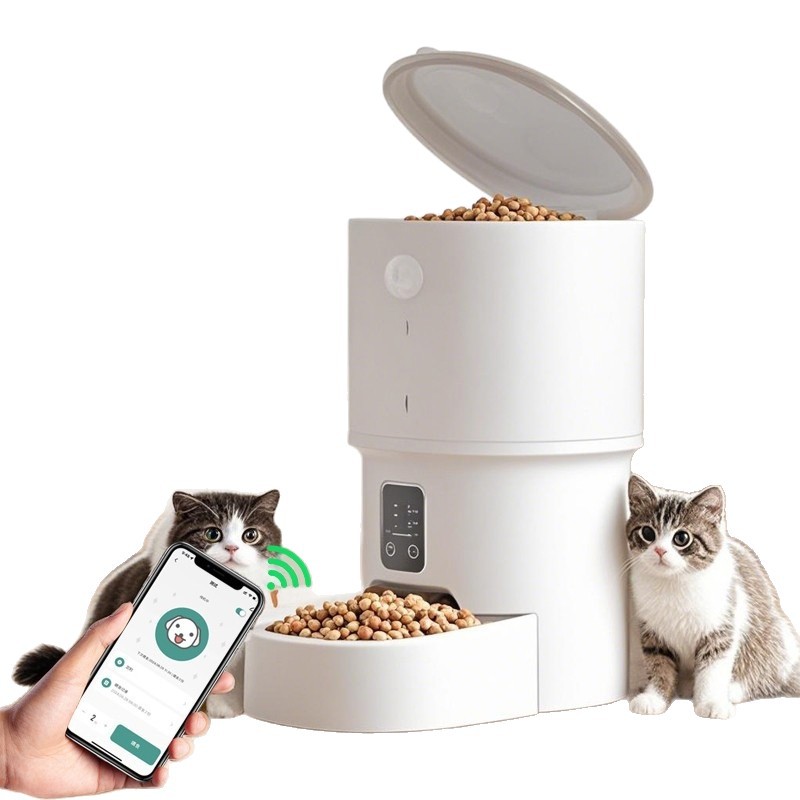 Alimentador automático para mascotas, gato, comida para gatos inteligente, comida para gatos, comida para perros, máquina de alimentación de control remoto wifi