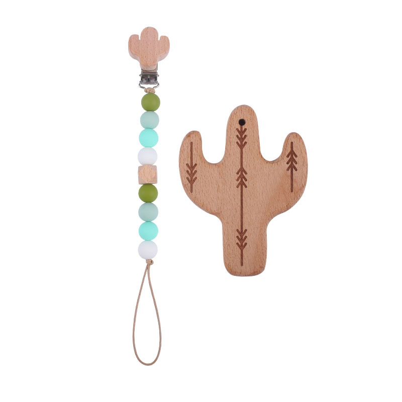 Nuevo bebé calmante silicona chupete cadena teether traje Bebé haya animal chupete clip juguete mordedor