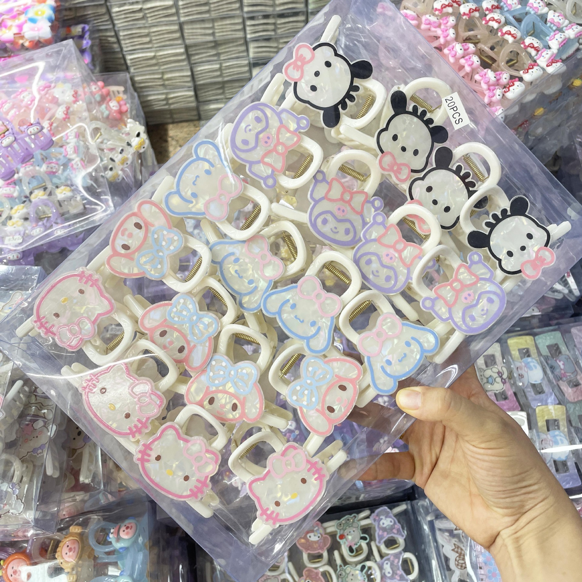 Joker Hello Kitty Grab Clip Sweet Cute Cartoon Back Head Hairpin Advanced Sense Hair Shark Clip Hair Accessories Wholesale