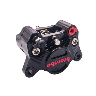 Domestic CNC dual-label small crab calipers, modified for use with Niu, Ninebot, Zhansu, Guihuo, and Xiaogui calipers, universal fit (Other brake systems) - dual-scale-crab-calipers-black